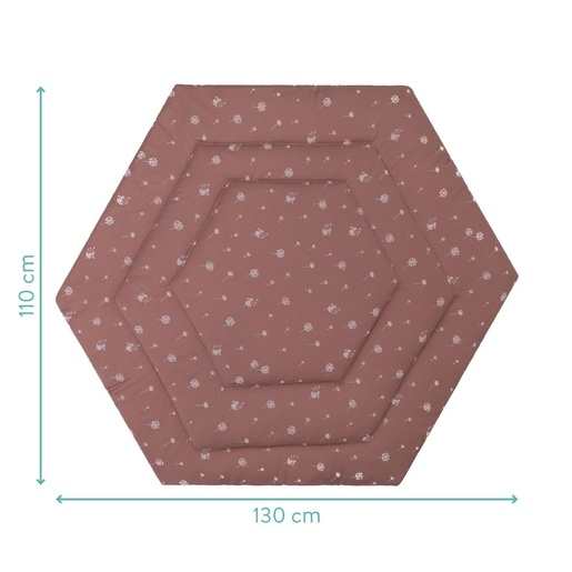 Fillikid podloga Jersey za vrtić Prag/Atena Hexagon, Dandelion pink
