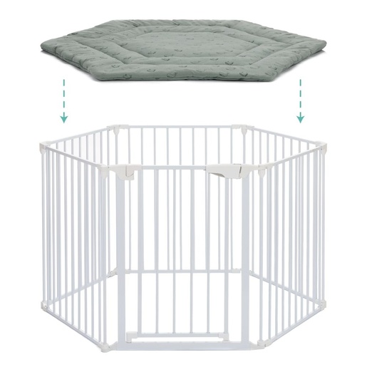 Fillikid podloga Jersey za vrtić Prag/Atena Hexagon, Whale green