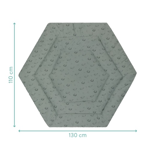 Fillikid podloga Jersey za vrtić Prag/Atena Hexagon, Whale green