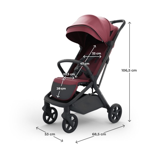 Kinderkraft sportska kolica Nubi 3, Dark Ruby