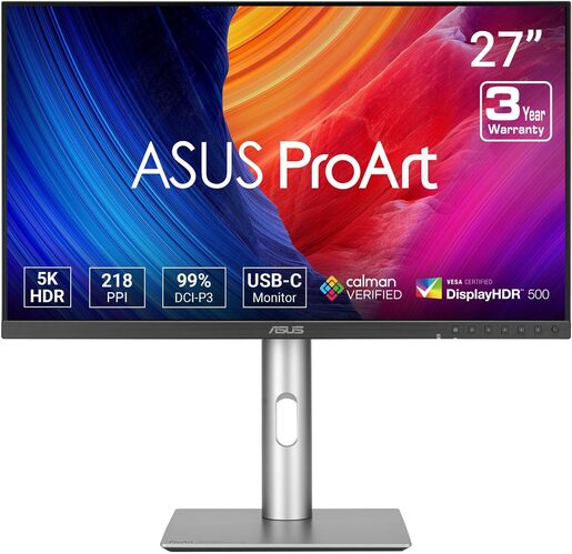 Asus monitor PA27JCV 27", IPS 5K, 60Hz, HDMI, DisplayPort, USB-C, USB 3.2, zvučnici