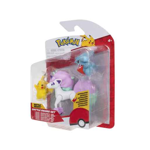Pokemon Battle figure, 3 kom - Gible, Pikachu, Galarian Ponyta