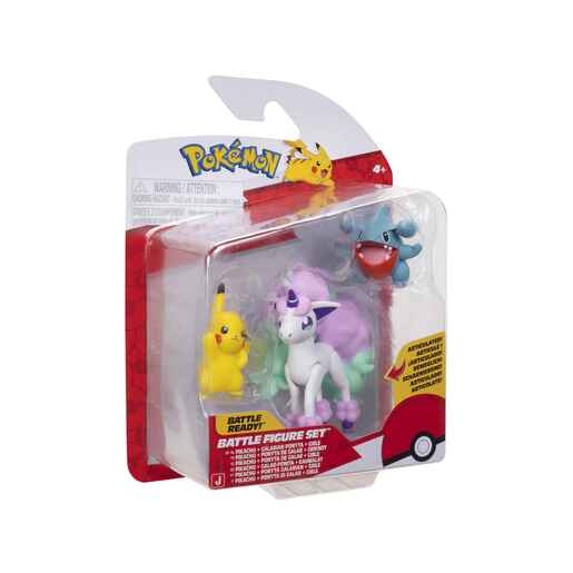 Pokemon Battle figure, 3 kom - Gible, Pikachu, Galarian Ponyta
