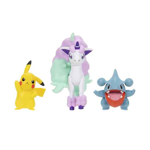 Pokemon Battle figure, 3 kom - Gible, Pikachu, Galarian Ponyta