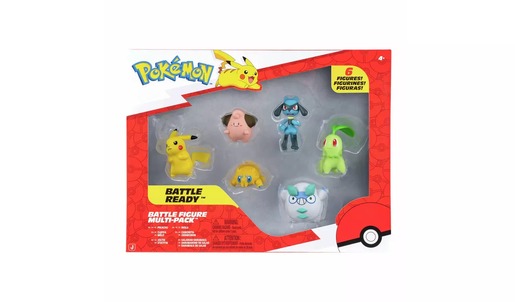 Pokemon Battle figure, 6 kom - Pikachu, Riolu, Cleffa, Joltik, Chikorita, Darumaka