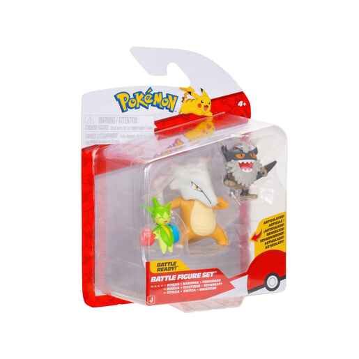 Pokemon Battle figure, 3 kom - Roselia With Stand, Perrserker, Marowak