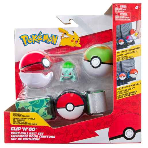 Pokemon Clip 'N' Go Poke Ball pojas set za igru - Bulbasaur