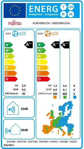 Fujitsu klima uređaj Super Heating Inverter 2.5 kW - ASEH09KJCAL/AOEH09KJCA