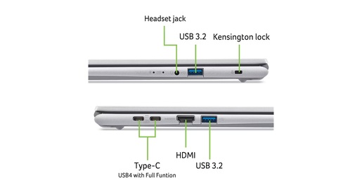 Acer Aspire Go 15 NX.JSVEX.00M, 15.6" FHD IPS, Intel Core 5 120U, 16GB RAM, 1TB SSD, Intel Graphics, FreeDOS, laptop