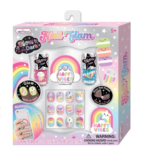 Hot Focus Glam Rainbow, set za nokte