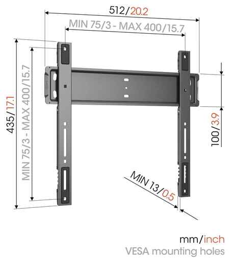 Vogel's TVM5505, ELITE zidni nosač za TV od 32"-77", fiksni, max 75kg