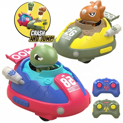 KAZOO DC302A Bumper dinosauri autići za sudaranje, glazba i svjetlo, na daljinsko upravljanje