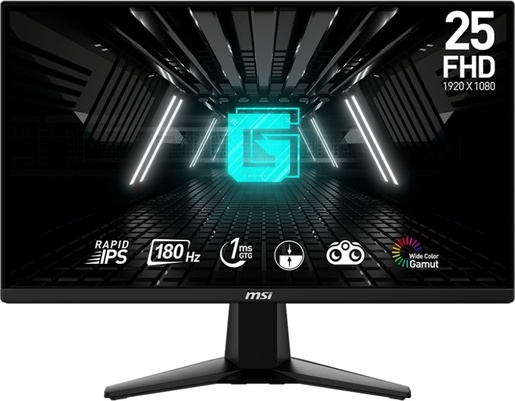 MSI monitor G255F, 25" Rapid IPS, FHD, 180Hz, 1ms, FreeSync, 2xHDMI, DP, Anti-glare
