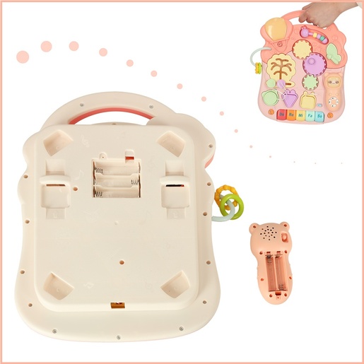 Edukativna interaktivna guralica stol 3u1 roza