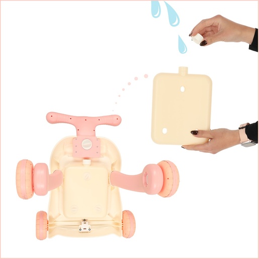 Edukativna interaktivna guralica stol 3u1 roza