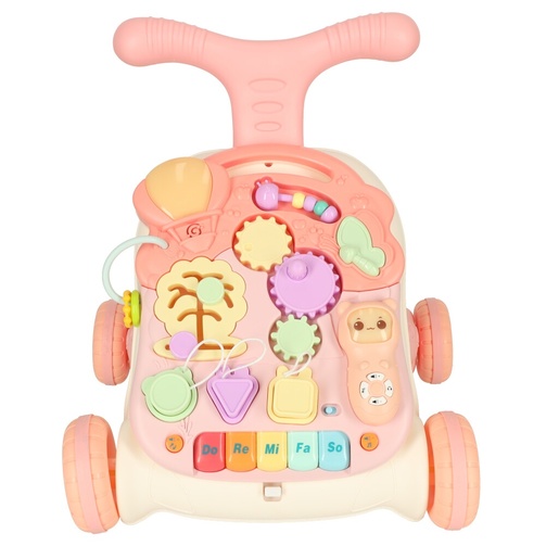 Edukativna interaktivna guralica stol 3u1 roza