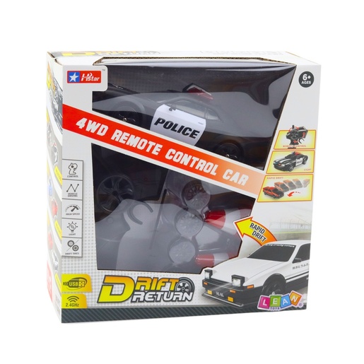 Drift sportski automobil s izmjenjivim kotačima na daljinsko upravljanje rc 4wd policija
