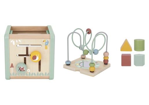 Woopie zelena drvena kocka za aktivnosti višenamjenska edukativna razvrstavač