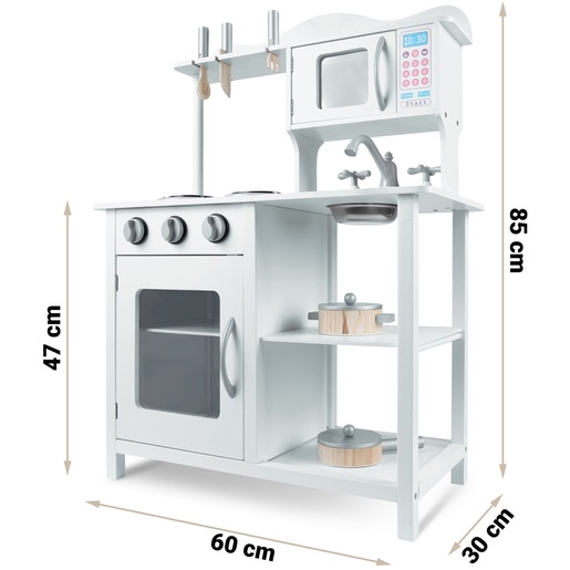 Drvena kuhinja za djecu 60 x 30 x 85 cm