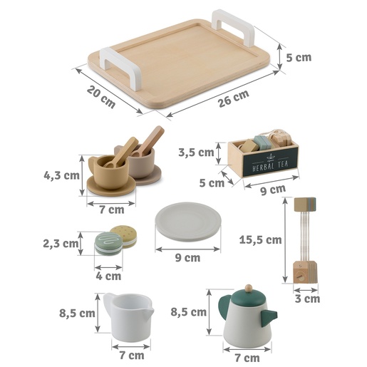 Nukido Drveni set za čaj nk-864