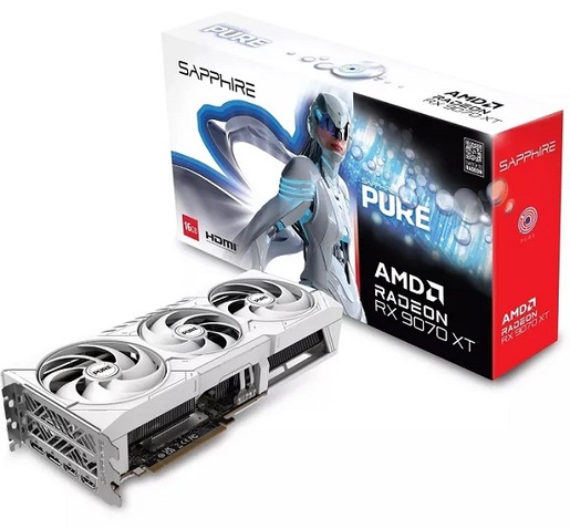 Grafička kartica Sapphire, AMD Radeon RX 9070 XT Pure 16GB GDDR6, PCIe 5.0, 2x DisplayPort, 2x HDMI