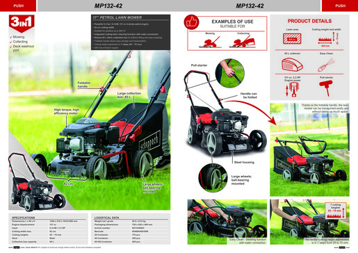 SCHEPPACH benzinska kosilica MP132-42, 2,4kW, 42 cm