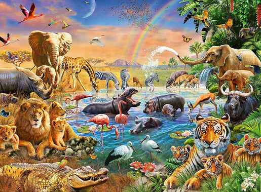 Ravensburger 100 kom puzzle Savannah Jungle Waterhole