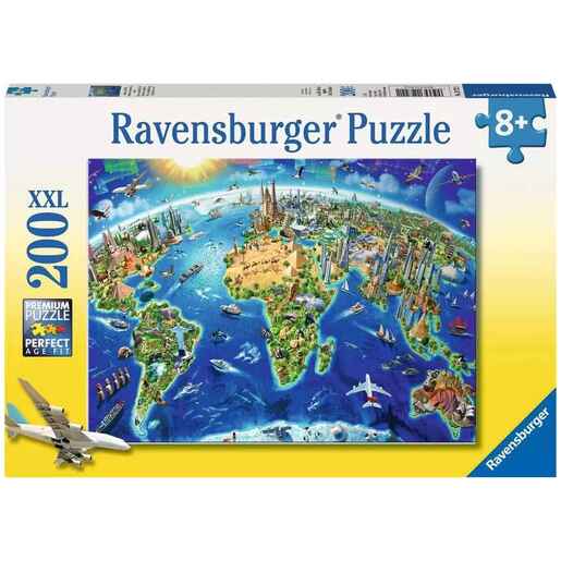 Ravensburger 200 kom puzzle World Landmarks Map