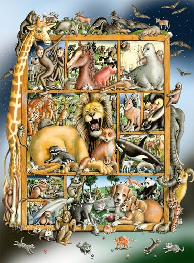 Ravensburger 100 kom puzzle Animals on the Shelf