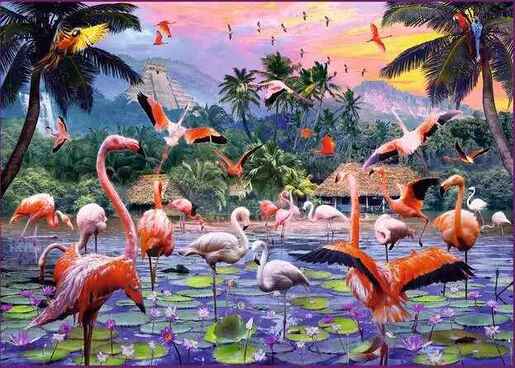 Ravensburger 1000 kom puzzle Pink Flamingos