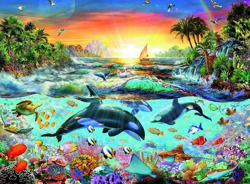 Ravensburger 200 kom puzzle Orca Paradise