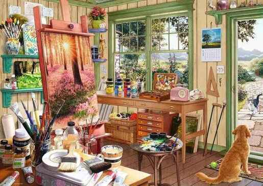 Ravensburger 1000 kom puzzle My Haven: Artist's Shed
