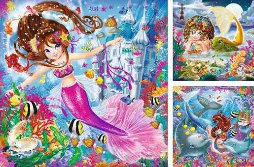 Ravensburger 3x49 kom puzzle Charming Mermaids