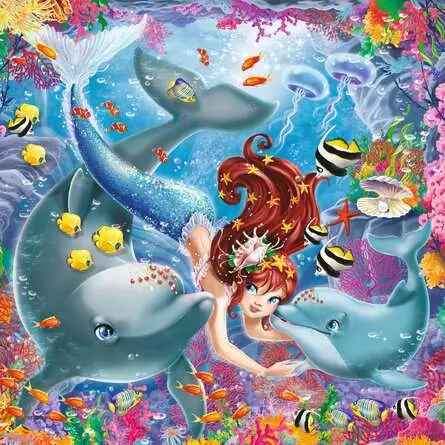 Ravensburger 3x49 kom puzzle Charming Mermaids