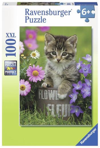 Ravensburger 100 kom puzzle Kitten amongst the Flowers