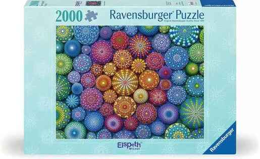Ravensburger 2000 kom puzzle Radiating Rainbow Mandalas