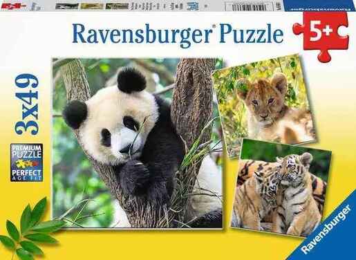Ravensburger 3x49 kom puzzle Panda, Tiger and Lion