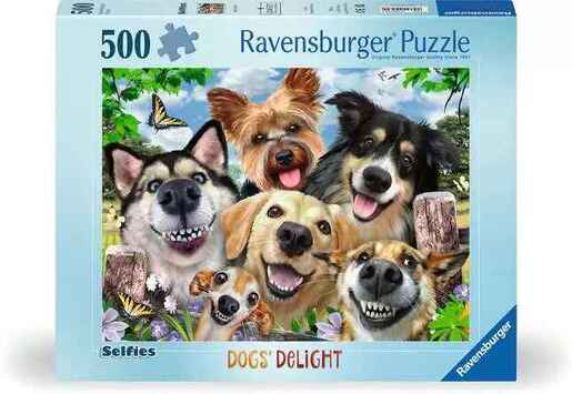 Ravensburger 500 kom puzzle Selfie Dogs Delight