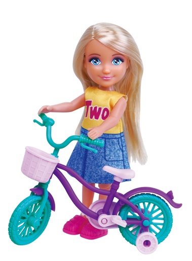 Masen Toys mala lutka na biciklu - 12.7cm