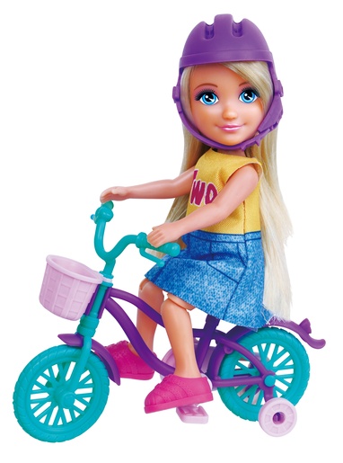 Masen Toys mala lutka na biciklu - 12.7cm