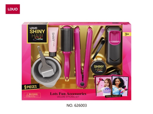 Masen Toys set za oblikovanje kose sa svjetlosnim efektom, 9 kom