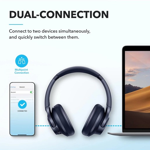 ANKER Soundcore slušalice ON-EAR BT Q20i, plave