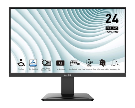 MSI monitor PRO MP2412, 24" VA FHD 100Hz, HDMI, DisplayPort