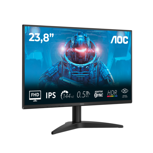 AOC monitor 24B36X, 23.8" FHD, IPS, 144Hz, 0,5ms, HDMI, DP