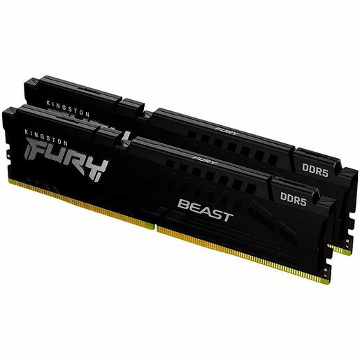 Memorija Kingston 64GB (2x32GB) DDR5 6000MHz, FURY Beast, DIMM, KF560C36BBEK2-64