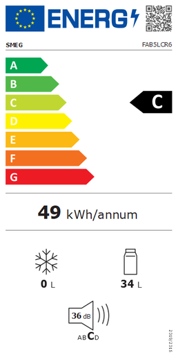 Smeg hladnjak FAB5LCR6 50's Style