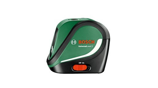 BOSCH križni laserski nivelir UniversalLevel 2 Set + 2 x baterija 1,5V, točnost +/- 0,5 mm/m