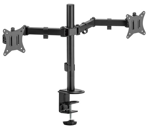 BIT FORCE nagibno-okretni stolni nosač za 2 monitora, BRACKET DMM-32-2M, 17-32"