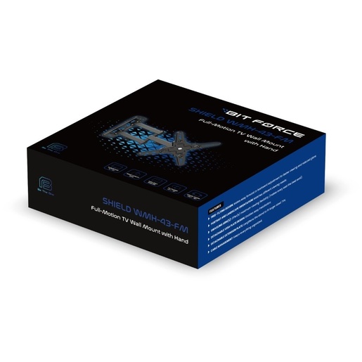 BIT FORCE nagibno-okretni nosač za TV s ručkom, SHIELD WMH-43-FM, 13-43"