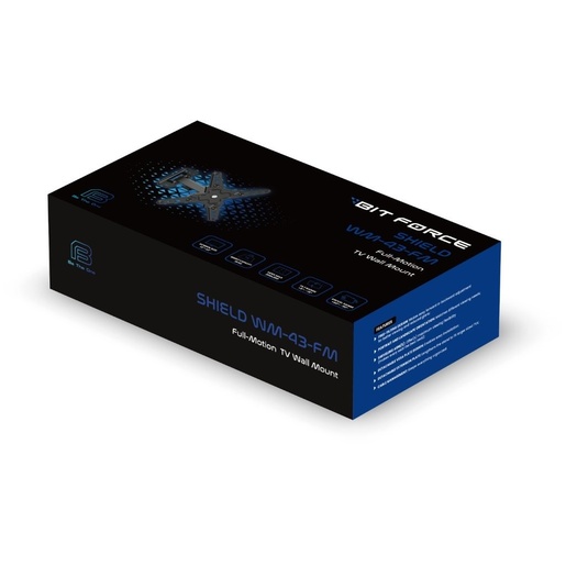 BIT FORCE nagibno-okretni nosač za TV, SHIELD WM-43-FM, 13-43"